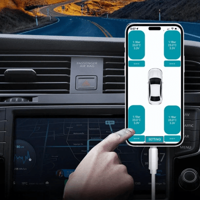CAPTEUR PRESSION - PressureWatch™ - Noir - VeloConnecte & Sécurité