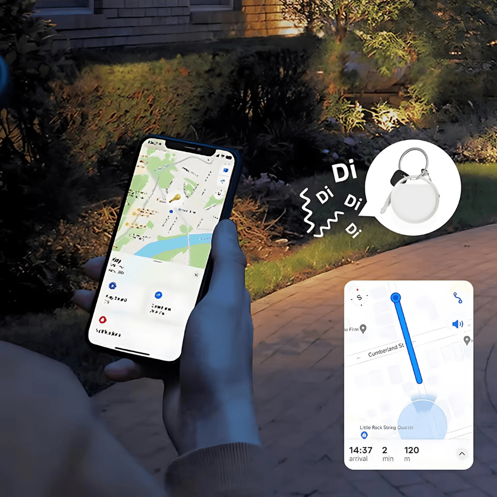 Traceur GPS Bluetooth - TrackMe™ - Blanc - VeloConnecte & Sécurité