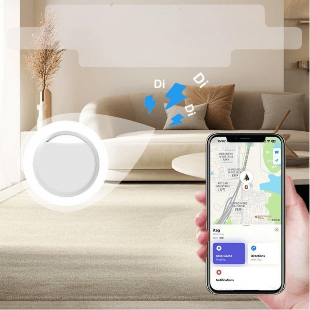 Traceur GPS Bluetooth - TrackMe™ - Blanc - VeloConnecte & Sécurité