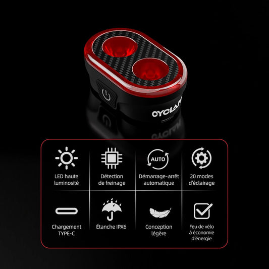 Vélo Éclairage - SmartBeam™ - Feu Arrière - VeloConnecte & Sécurité