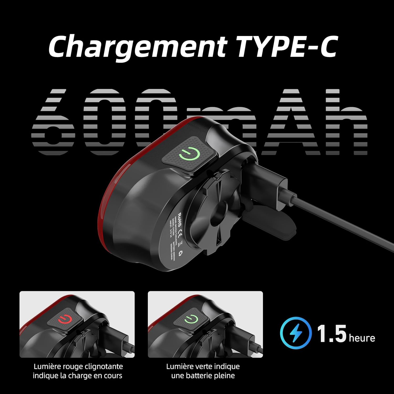 Vélo Éclairage - SmartBeam™ - Feu Arrière - VeloConnecte & Sécurité