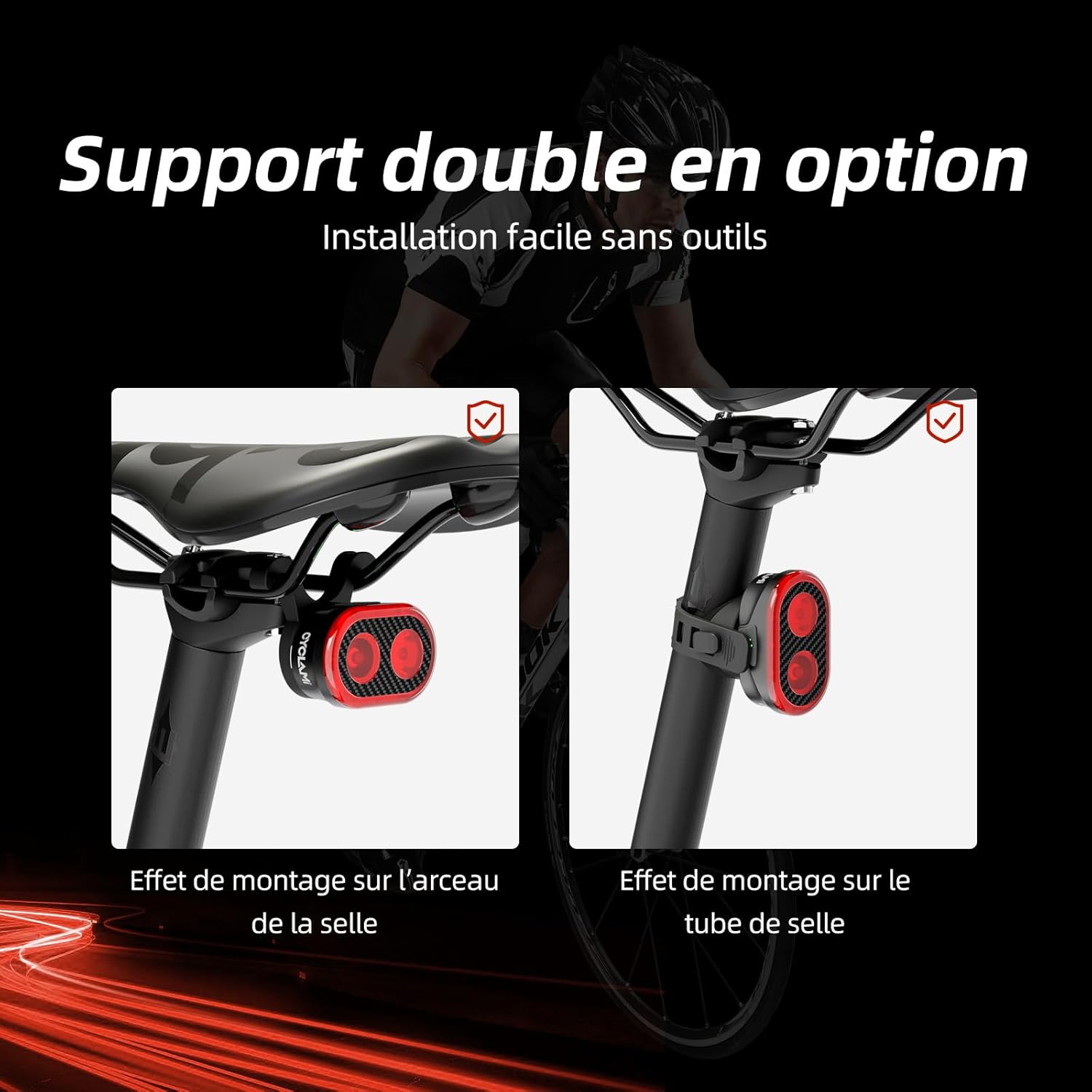 Vélo Éclairage - SmartBeam™ - Feu Arrière - VeloConnecte & Sécurité