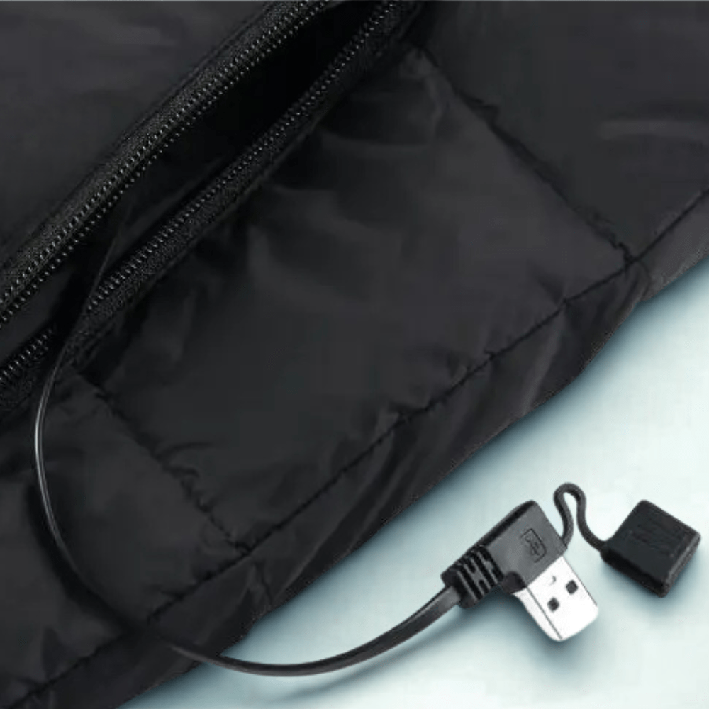 Veste Chauffante - HeatRide™ - Noir - VeloConnecte & Sécurité