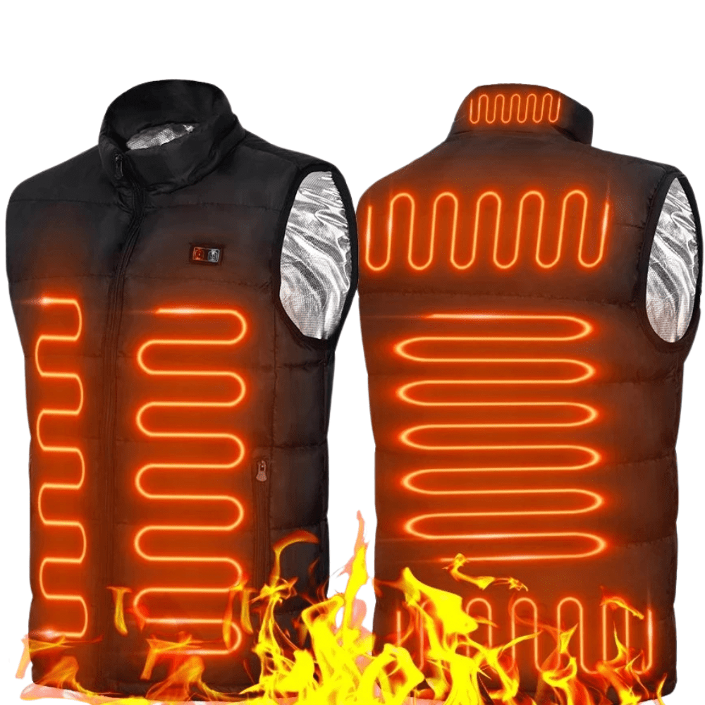 Veste Chauffante - HeatRide™ - Noir - VeloConnecte & Sécurité