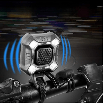 Sonnette Pour Vélo - BicycleLightBell™ - Noir - VeloConnecte & Sécurité